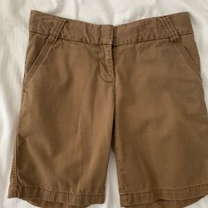 J.Crew Classic Twill Chino Shorts, Army Green, Size 2